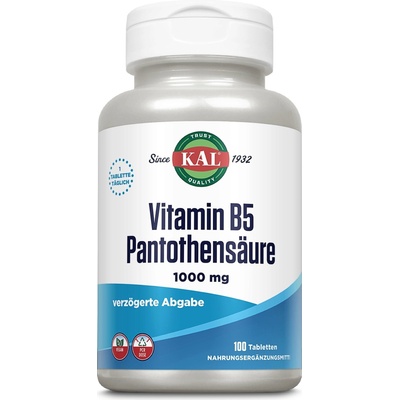 KAL Витамин В5 -1000 мг Пантотенова киселина - 100 таблетки
