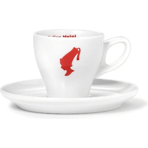 Julius Meinl бяла порцеланова чаша с чинийка за меланж 105 мл