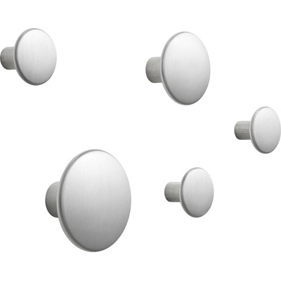 Muuto Куки за стена Dots Metal цвят алуминий 5 бр (97223)