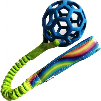 Bungee míček JW děrovaný s amortizérem 11 cm/40 cm