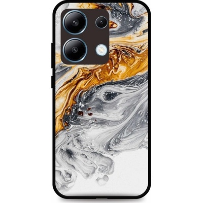 TopQ LUXURY Xiaomi Redmi Note 13 pevný Marble šedo-zlatý 122701