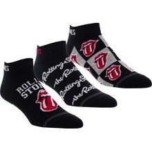 Perri´s Socks ponožky set 3 párů THE ROLLING STONES COLLEGIATE TONGUES RSC470-001 BLACK