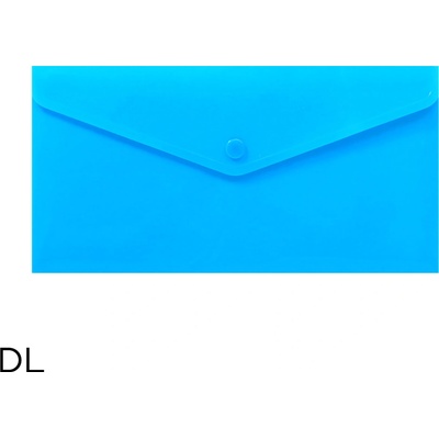 LUMA Obal spisový s klopou a drukem DL neon LUMA, modrý