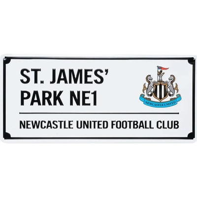Fan-shop Plechová cedule NEWCASTLE UNITED Street white