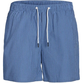 JACK & JONES Бански гащета Jack & jones Seersucker swimming shorts - Blue (Pacific Coast)