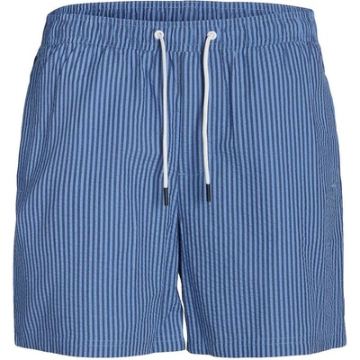 JACK & JONES Бански гащета Jack & jones Seersucker swimming shorts - Blue (Pacific Coast)