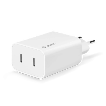 Ttec Адаптер ttec SmartCharger Duo PD 40W Travel Charger USB-C + USB-C - Бял