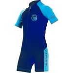 CRESSI Shorty 2mm children's wetsuit - children's swimming suit with UV, cold protection, jellyfish protection - swimming suit for girls and boys - dark blue/light blue - 7/8 years - XDG002905 (XDG002905)