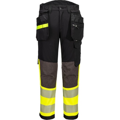 PORTWEST Kalhoty Stretch Holster EV442 Hi Vis reflexní do pasu POR EV442YBR28 Žlutá černá