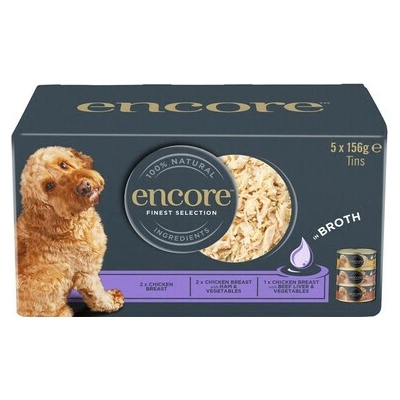 Encore Dog Finest Selection in Broth Multipak 5 x 156 g