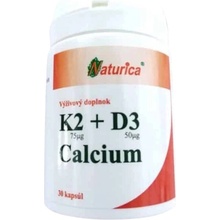 Naturica K2 + D3 Calcium 30 kapslí