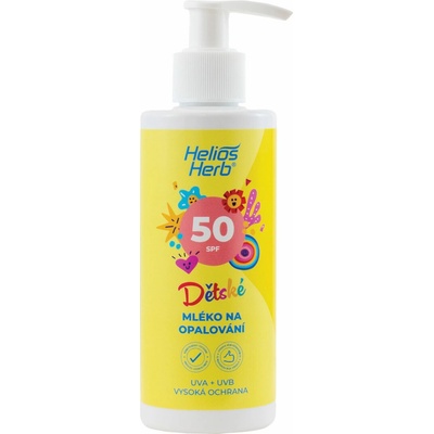 Helios Herb Kids mlieko na opaľovanie SPF50 200 ml