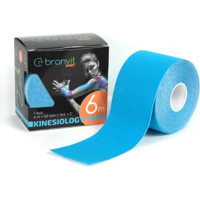 BronVit Sport Kinesio Tape classic svetlo modrá 5 cm x 6 m