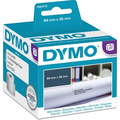 Dymo 89mm x 28mm, bílé, 30 ks, 1983173