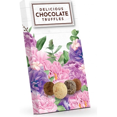 Selllot Výběr čokoládových truffles Růžovofialové květy 100 g