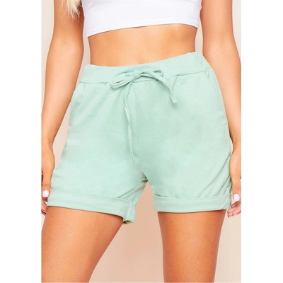 Missy Empire Къси панталони Missy Empire Cuffed Jersey Casual Shorts - Green