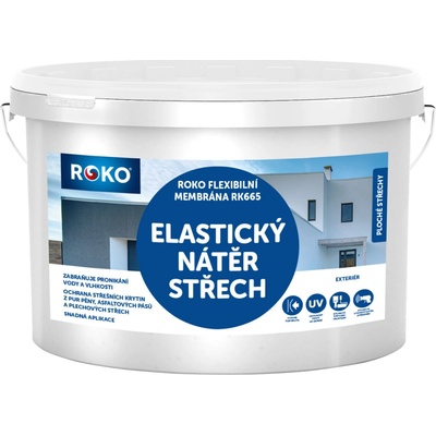 Rokospol Roko Flexibilní membrána nátěr na renovaci střech RK665 25kg Červenohnědá RAL 8440