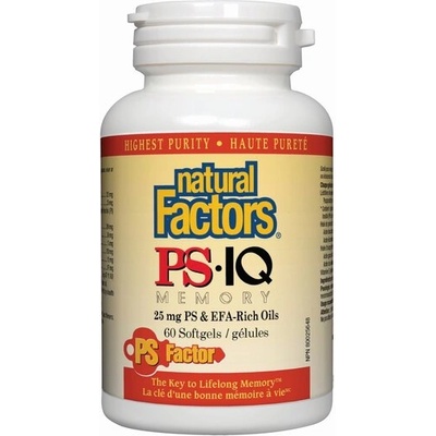 Natural Factors Формула за памет и концентрация PS IQ Memory , 60 софтгел капсули (2614 NF)