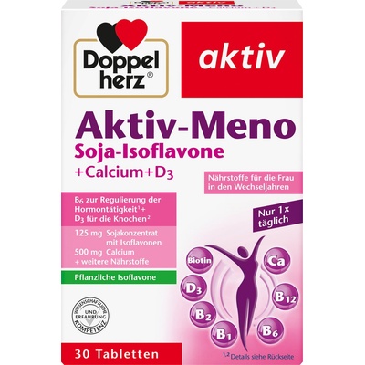 Doppelherz Aktiv-Meno Соеви изофлавони + Калций + D3 - 30 таблетки