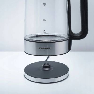 TIROSS TS-2701 Електрическа кана 1, 7 л, черна (TS-2701)
