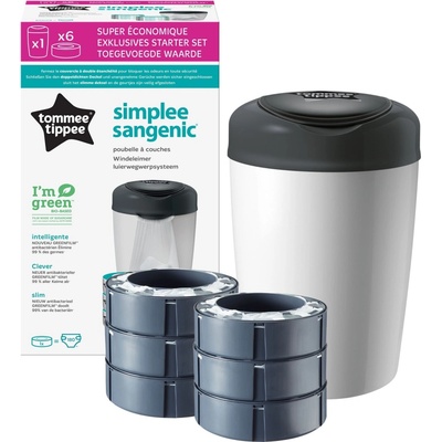 Tommee Tippee Nádoba na plienky Simplee 6 náplní
