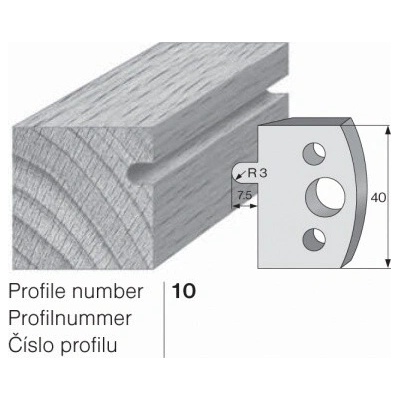 IGM profil 010 - pár omezovačů 40x4mm SP