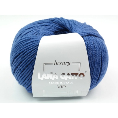 Lana Gatto pletací příze vlna merino kašmír VIP modrá