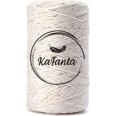 Macrame priadza KaFanta PREMIUM 2mm/50m - natural gold