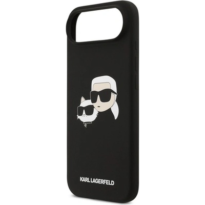 CG Mobile iPhone Air KARL LAGERFELD ТЕЧЕН СИЛИКОНОВ ПРОТЕКТОР ЗА ТЕЛЕФОНИ, ДВОЙНИ ГЛАВИ MAGSAFE Силиконов удароустойчив протектор за телефон, MagSafe, ЧЕРЕН KLHMP17MSKCHPPLK (KLHMP17MSKCHPPLK)