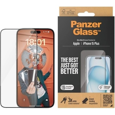 PanzerGlass UWF s aplikátorom pre Apple iPhone 15 Plus 2811