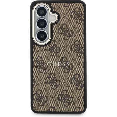 GUESS Калъф Guess - 4G Gold Frame, Galaxy S26, MagSafe, кафяв (3666339613181)