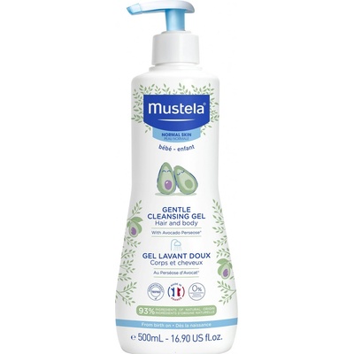 Mustela Bébé Bain čistiaci gél na vlasy a telo pre deti 500 ml