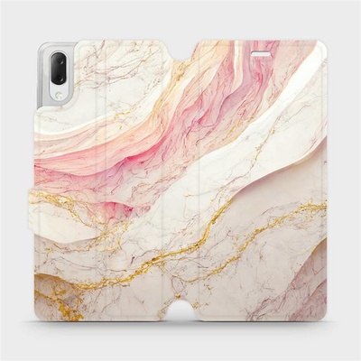 Mobiwear - Sony Xperia L3 - VP32S Růžový a zlatavý mramor – Zbozi.Blesk.cz