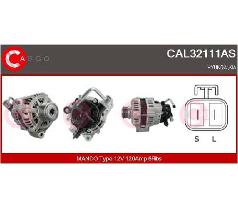CASCO Alternátor CAL32111AS
