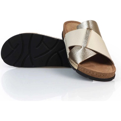 Batz Marina Gold-Beige Dámske zdravotné šľapky