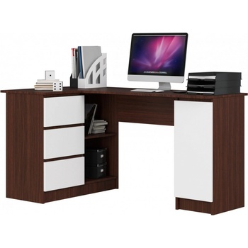 Ak Furniture B-20 rohový wenge / bílý levý