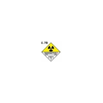 Samolepka bezp.značka tř.7,č.7B,Radioactive II, 25x25