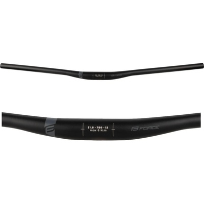 Force Riadiace TEAM prehnuté 31,8/ 780 mm čierne matné