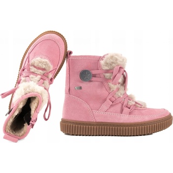 Emel ev4201 zimní kozačky sněhule kotníkové boty voděodolné s membránou růžová