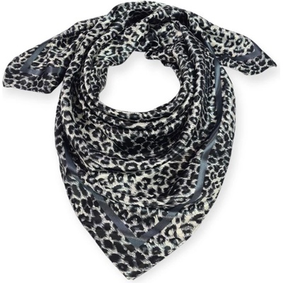 dámský šátek LEOPARD šedý a černý leopardí vzor