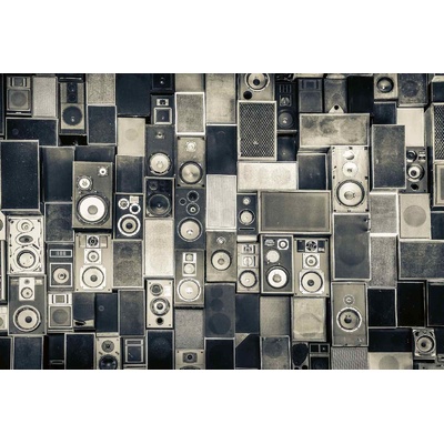 DIMEX ART Флизелинов фототапет стари музикални високоговорители 375 x 250 см