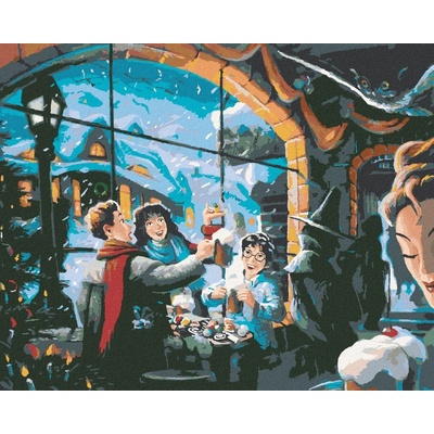 Zuty Harry potter hermiona a ron v hospodě u tří košťat 40 x 50 cm vypnuté plátno na rám 8596530133018