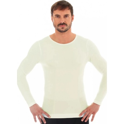 Brubeck pánské tričko Merino LS11600 krémová – Hledejceny.cz
