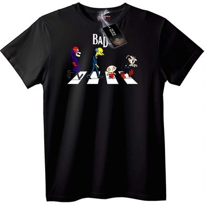 NOONEBRAND Тениска Family Guy Abbey Road - 4XL, Black