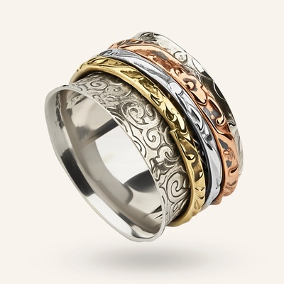 SilveAmo Strieborný prsten-antistres Harmony Rings K5.5010.1