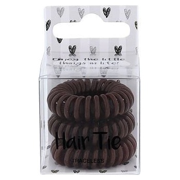 2K Hair Tie spirálovité gumičky do vlasů 3 ks odstín brown pro ženy