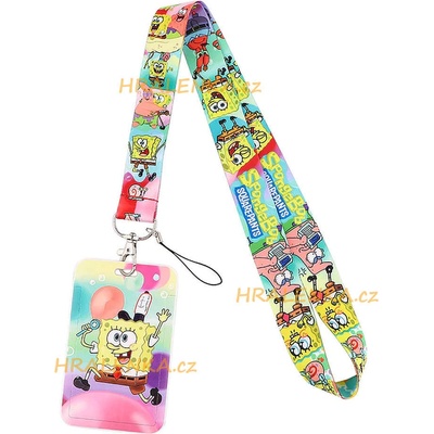 Šňůrka na krk s cedulkou Spongebob