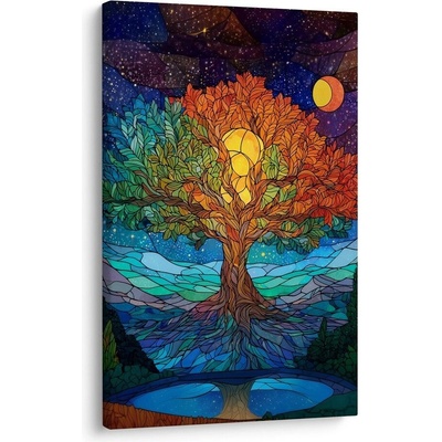 Obraz kouzelná noc a strom života - 80x120