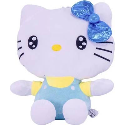 Play by Play Hello Kitty Light Blue Bow Yellow Shirt Plush Figure 32 cm
