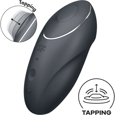 Satisfyer Tap & Climax 1 2in1 and Clitoral Stimulator Grey